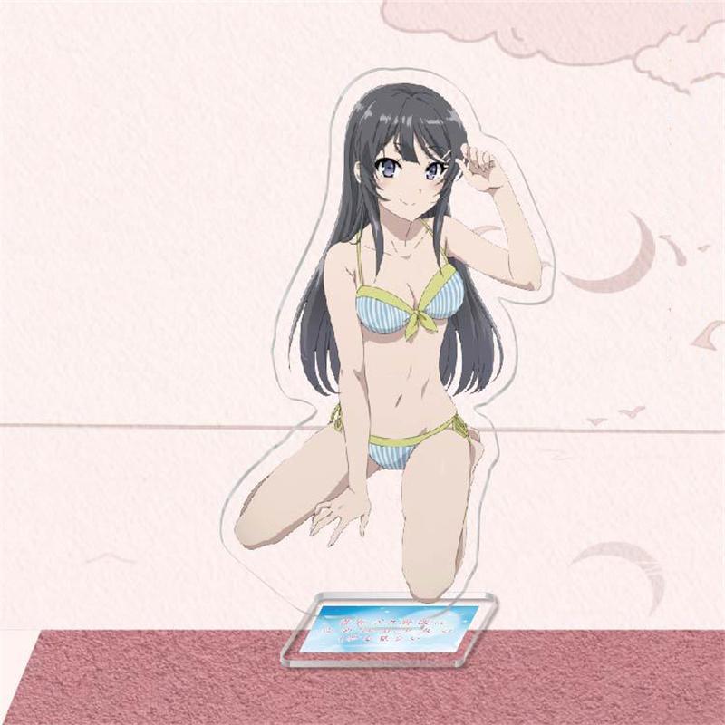 Аниме Sakurajima Mai Senpai, акриловая фигурка, подставка, модель, брелок для ключей, негодяй не мечтает о кролике, декор для стола для девочек