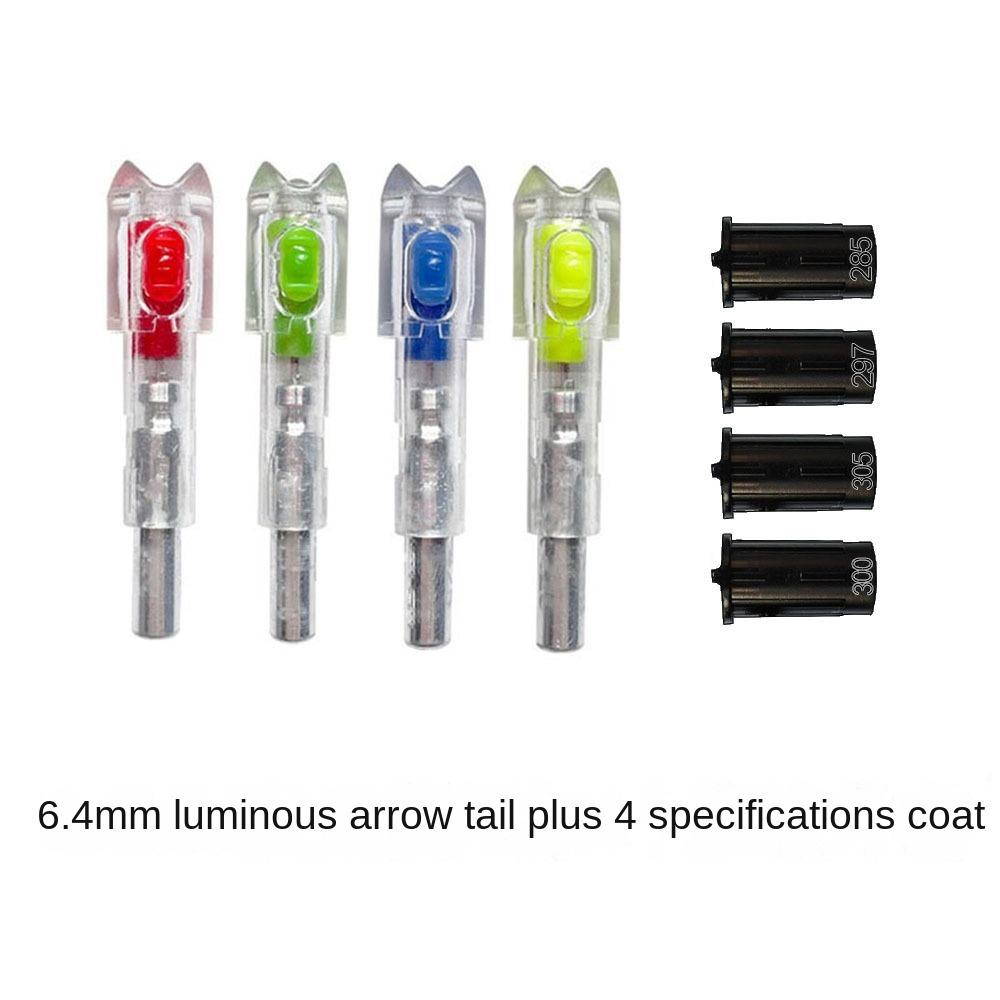 ID6.4mm Arrow Lighted Nock High-Visibility Archery LED Arrow Nocks with .285”/.297”/.300”/.305” Bushings Crossbow Archery Nocks 5