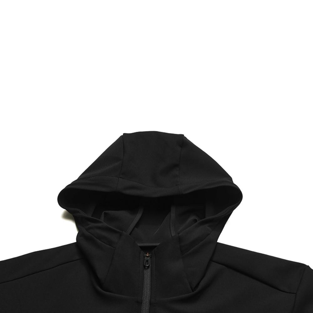 Fila Серия Фитнес Минималистичная Спортивная Тренировка Универсальная Удобная Куртка с Капюшоном Мужская Куртка Глубокий Черный A11M621505FBK
