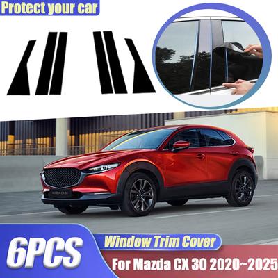 Для Mazda CX 30 Аксессуары CX-30 CX-30 DM ~2025 Пленка на центральную стойку двери Накладка Стойки B C Наклейка Стойка Автомобильные Аксессуары