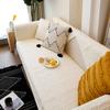 Double-sided Cotton Washable Sofa Cushion for All Seasons, Double-sided Usable Simple Embroidered Sofa Towel Cover