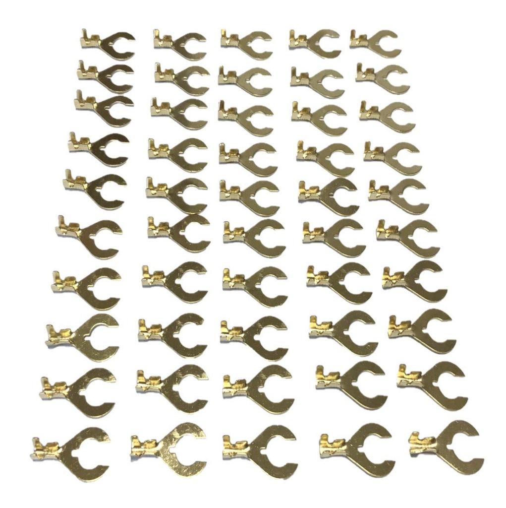 0,3 дюйма (8 мм) C-тип (Тип тутовника) Клеммы для обработки проводов/DIY, Набор из 50 шт.