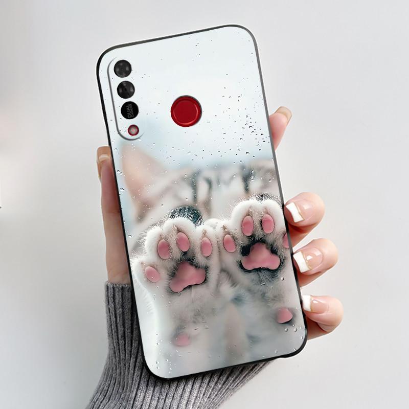 Чехол для телефона Itel S15/S15 Pro Конфетный цвет Желейный Мягкий Ударопрочный Черная Крышка Модный Стиль Расписной Узор Корпус