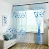 Window Voile Bright-colored Widely Applied Soft Texture Elegant Floral Printing Window Tulle Curtain for Living Room