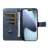 Для iPhone 17 Pro Кожаный чехол Геометрический дизайн с линиями Кошелек Чехол для телефона с ремешком на запястье
