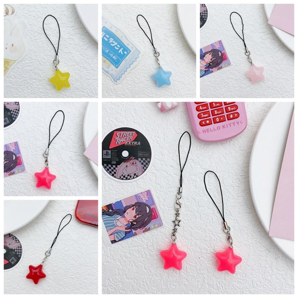 Keychain Phone Hanging Rope Pendant Mobile Phone Chain Star Phone Strap  Girl Jewelry