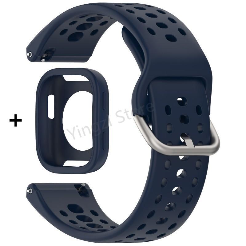 Чехол + Официальный мягкий силиконовый ремешок для умных часов Amazfit Bip 6 Замена для браслета Huami Amazfit Bip6 Аксессуары