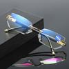 Vintage Custom Rimless Presbyopia Glasses Retro Readers Reading Blue Light Blocking for Factory