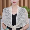 1 piece ice silk chiffon sequined triangular shawl women's summer hollow air-conditioned room versatile