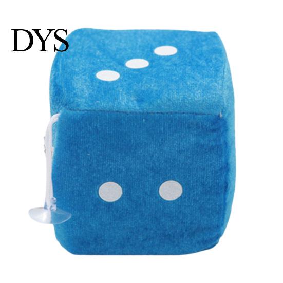 Hanging Dice Pendant Fuzzy Three Dimensional with Suction Cup Printing Dots Cartoon Plush Toy Decoration Various Sizes Dot for Home