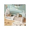 Lit d'enfant - MUVOE - 90x200cm - Design maison - Blanc - Montage facile