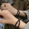 Дизайн-чувство Пара Ретро Девушка Двухслойный Браслет-шарм Высококачественный Классический Характер Бамбуковые Бусины Трендовые Украшения