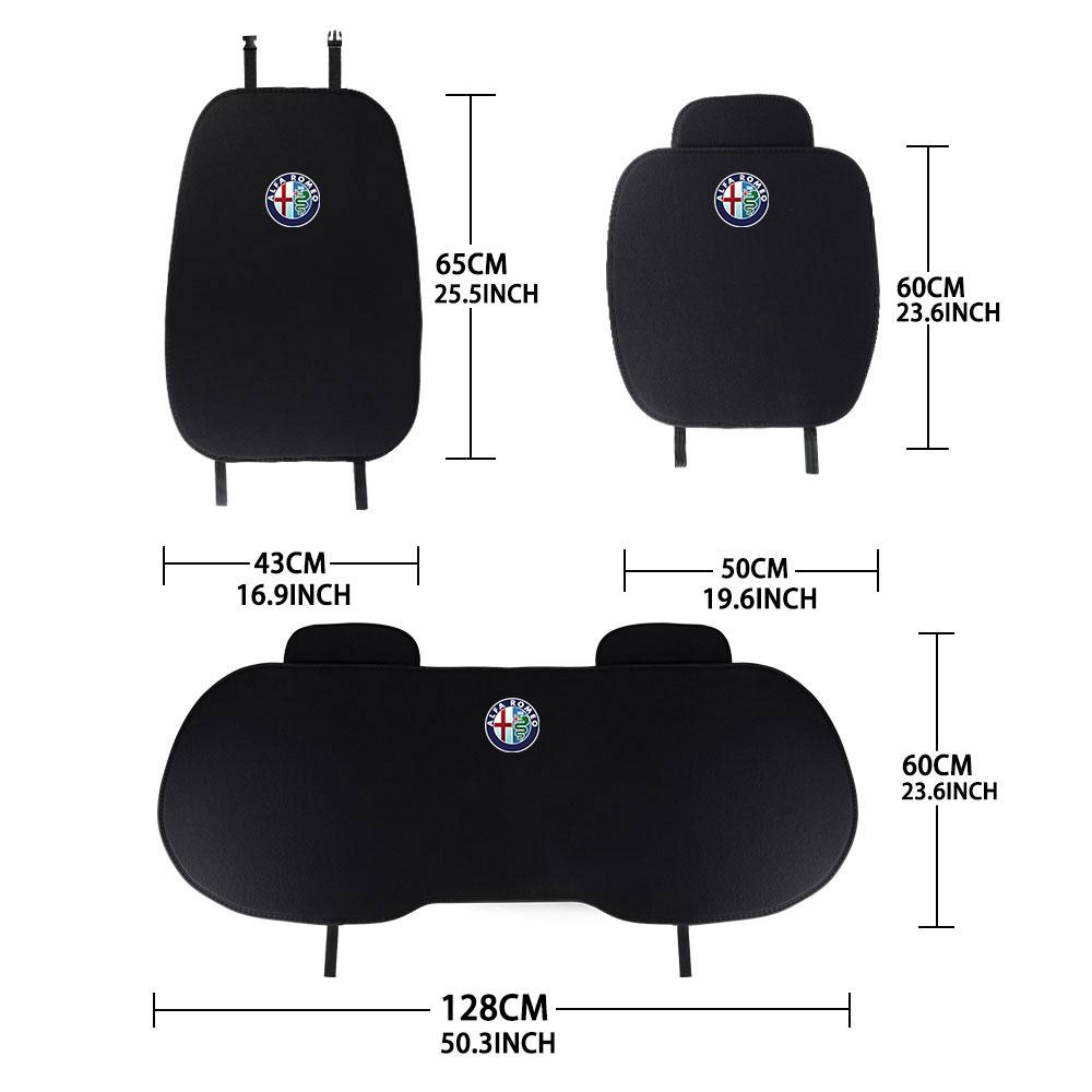 For Alfa Romeo For Alfa Romeo Sportiva Tonale Giulietta 147 Duetto 1PCS Black Car Seat Cover Soft Cloth Anti-Slip Seat Cushion A IM0