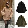 Fashion Lapel Coat for Women Autumn and Winter Long Sleeve Single Breasted Pocket Jacket Female High Street Chic Trench Coat
