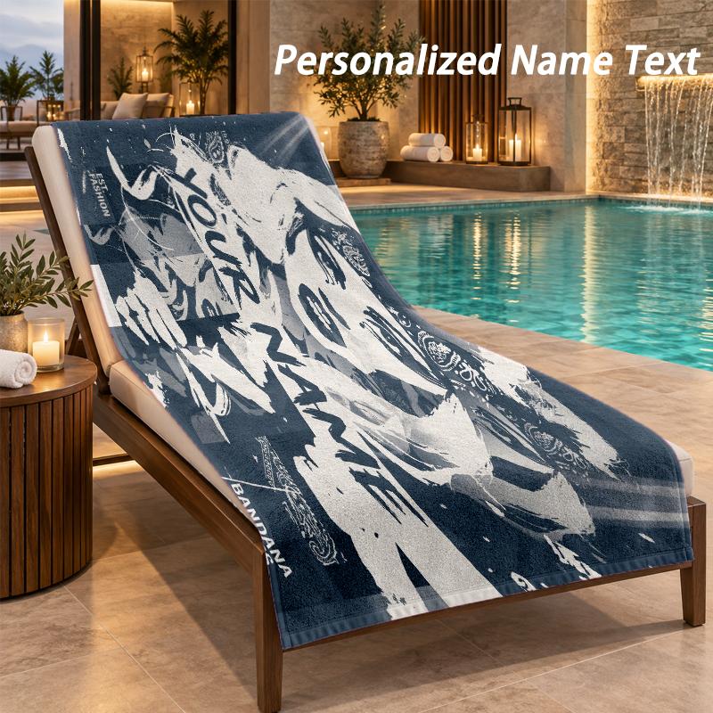 Lady Gaga Custom Name Beach Towel Large Soft Towel for Indoor Bathroom Outdoor Beach