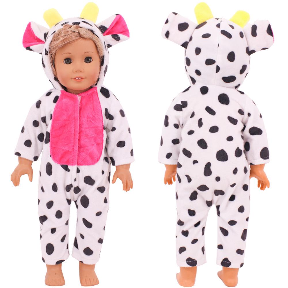 18-Inch American Doll Clothes: Cute Animal Hooded Robe Pajamas (43cm)