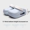 7,7 см толстая подошва увеличивающая рост обувь отверстия для женщин, нескользящие толстые тапочки из ЭВА для ношения на открытом воздухе, дышащие летом
