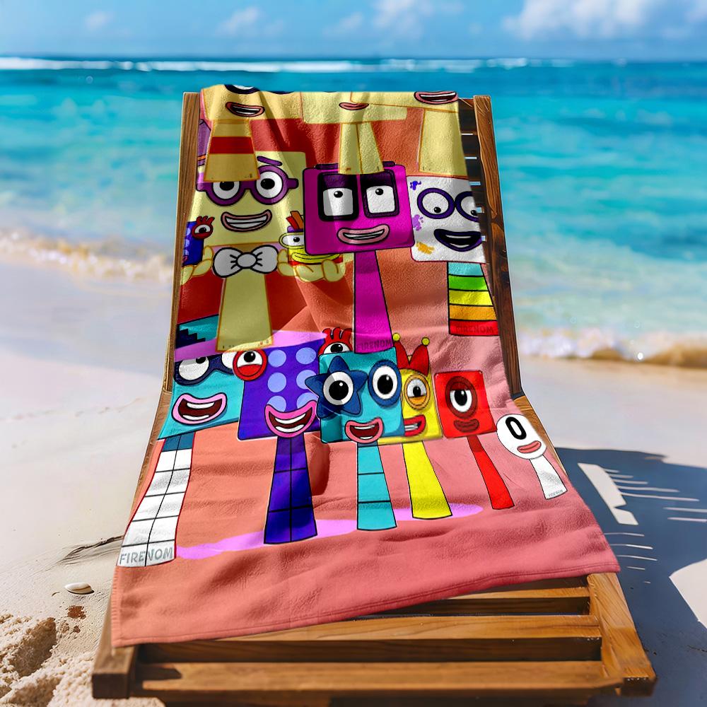 Numberblocks Beach Towel Quickdry Soft Microfiber Comfortable Lightweight Suitable For Sports Travel Swimming Yoga Bathroom Beach And Pool