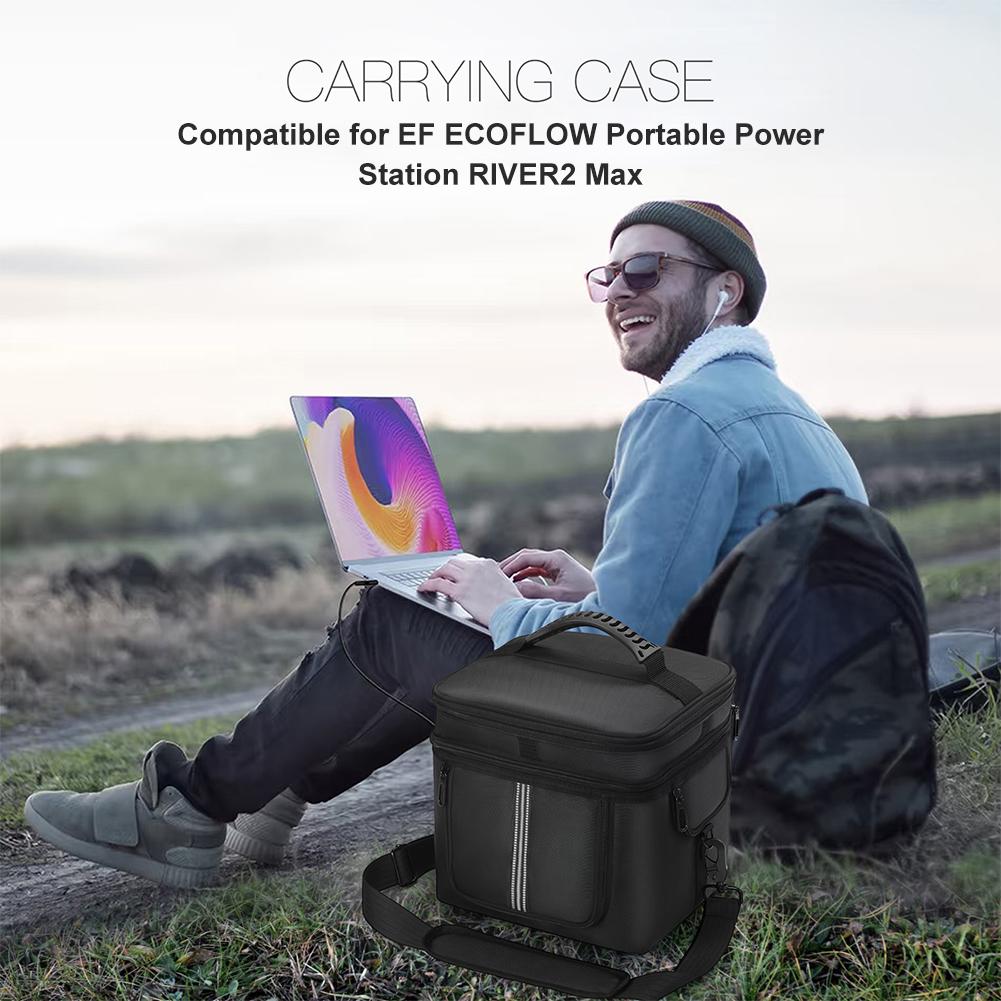 Portable Power Station Bag with Shoulder Strap &Handle for Ecoflow River 2 Pro for Ecoflow River 2 Max Waterproof Carry Case