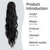 XINRAN Synthetic Long Wavy Ponytail Hair Extensions Claw Clip In Ponytail Hairpiece Natural Black Brown Hair For Women Cosplay Wear