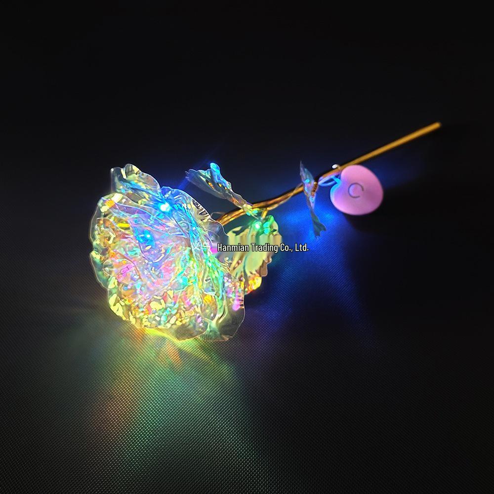 Циси День святого Валентина Разноцветная хрустальная роза