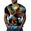 Night Eagle T-shirt 3d Print T Shirt Summer Men's Oversized Short Sleeve Tops Tees Men's Designer Clothing