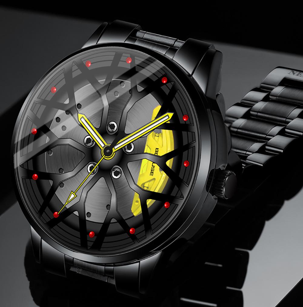 Мужские повседневные часы, деловые часы, спортивные часы, кварцевые часы, полые часы, часы из нержавеющей стали