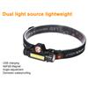 Q5+COB Bright Headlight Night Walking Headlamp Camping Hiking Head Lamp Rechargeable Outdoor Work