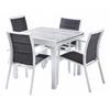Garden Furniture Set ModuloWood T4/8+F4 Glass Deco Wood White Wilsa Garden