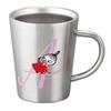 Moomin Stainless Steel 9 X Initial Birthday Made In Mug, Heat-Resistant, Double-Walled, 360ml, Diameter Approx. 11cm, "A", Silver, Gift, Japan,