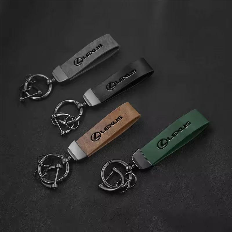 2025 Suede Key Ring Sport Car Keychain Custom Gift With Emblem For Lexus CT ES GS NX IS250 CT200h IS300h ES300h ERX400h NX300h
