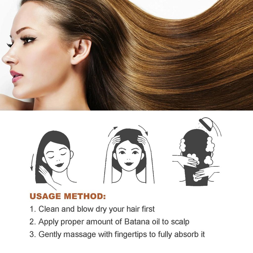 Масло батана для роста волос, натуральное масло батана, против выпадения волос, увлажняет кожу головы, восстанавливает сухие и поврежденные волосы, поддерживает густоту волос,
