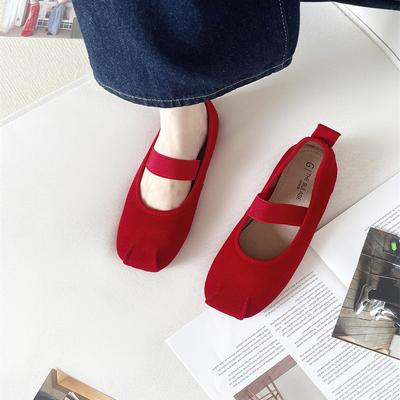 Кожаная женская обувь на плоской подошве 2025 новая ретро мягкая подошва обувь для бабушек эластичная резинка в один ремешок квадратный носок туфли Мэри Джейн