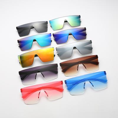 Модные Защитные Очки Большой Рамки Солнцезащитные Очки UV400 Ультра Квадратные Цельные Солнцезащитные Очки для Женщин