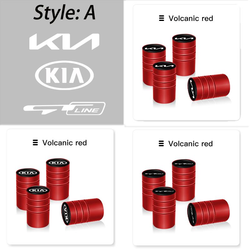 1Set Car Styling Metal Wheel Tire Valve Caps Dust Accessories For KIA Rio 4 Ev3 ev6 Niro Stonic Sportage a29 GT-Line Ceed Picanto K9