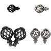 Birdcage Window Head Rods Spiral Spiral Ball Drape Accessories Elegant Curtain Rod Finials  Bedroom