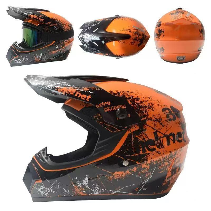 Full Face Motorcycle Helmet Off-Road ATV Dirt Bike Riding Universal Unisex Adult All-Season EPS Safety