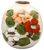Kyoto-yaki, Kiyomizu-yaki, Shunzan-gama, Miniature Vase (presented In a Gift Box) with a Five-flower Design and Camellia Motif