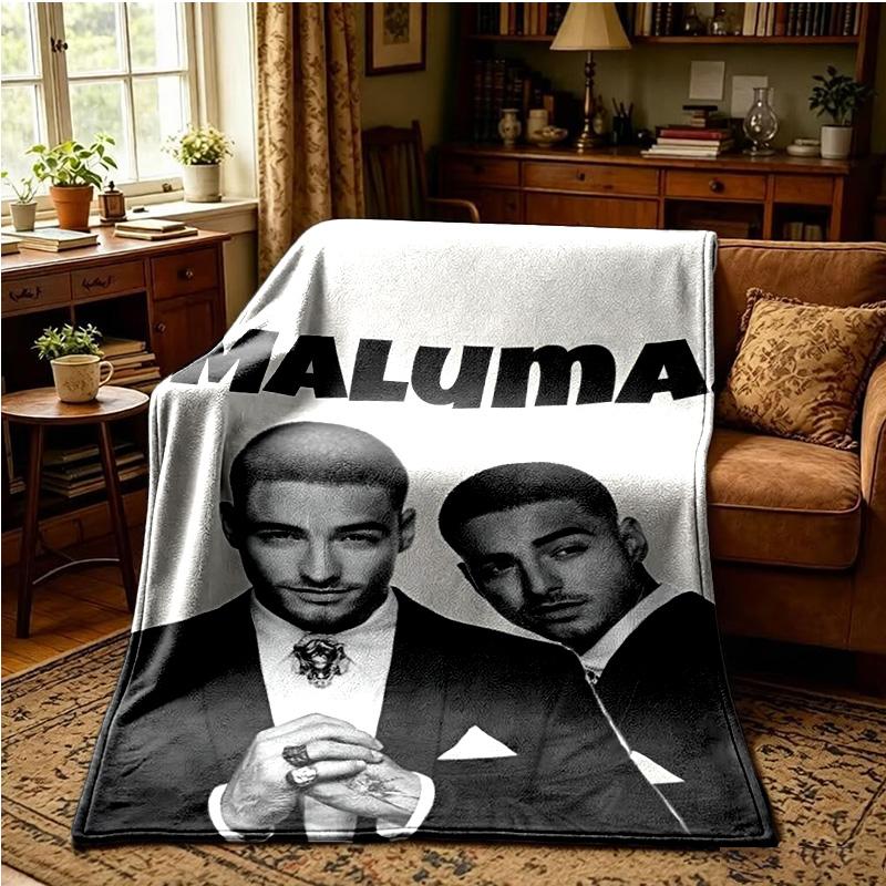 Maluma Fashion Collaboration Throws Blanket Flannel Blankets Plush for Couch Bed Gifts for Men Women Travel picnic blanket Christmas fan gifts