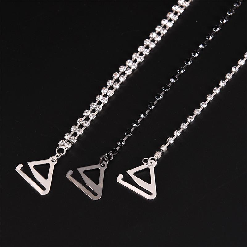 Сексуальный женский бюстгальтер из 1 комплекта 1/2 ряда с прозрачными кристаллами и стразами, регулируемый металлический бюстгальтер на бретелях