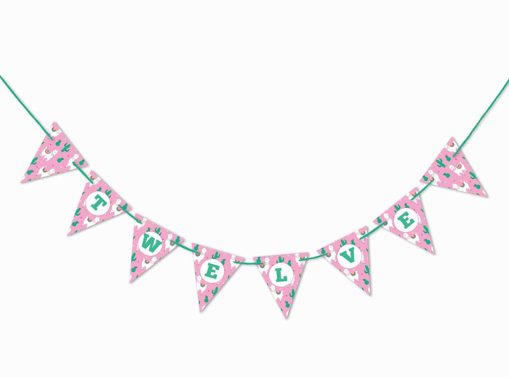 Inkdotpot Birthday Party Decorations Happy Birthday Party Garland Baby Girls Stripe Pennant Banner