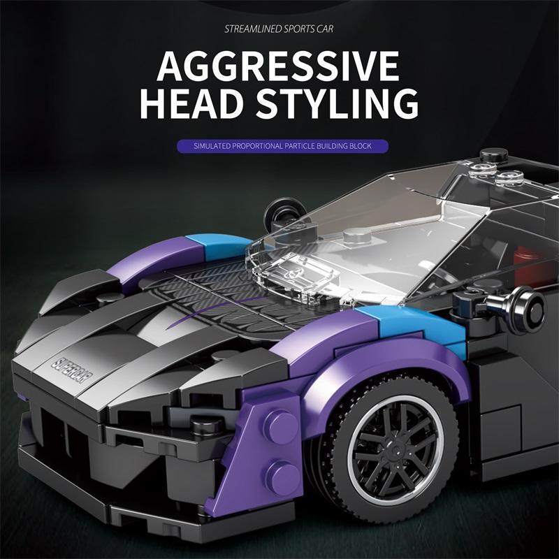 390 шт., городская гоночная машина, сборка, строительные блоки, MOC, известная техническая модель спортивного автомобиля, кирпичные игрушки для мальчиков, подарки для детей