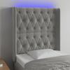 VidaXL LED Headboard Bedroom Furniture Single Bed Accessory Headboard Interior Light Grey 3124414