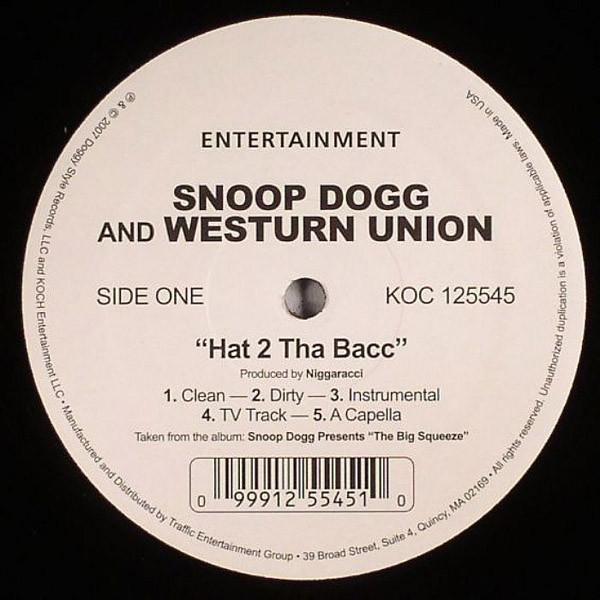 12-дюймовая пластинка SNOOP DOGG WESTERN UNION SNOOP Hat 2 Tha Bacc Get It Started KOC125545 Koch Records 2007 США Рэп Хип-Хоп R&B Б/у