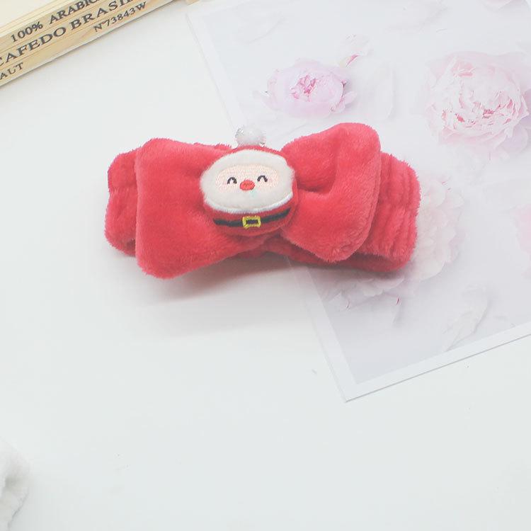 Милая рождественская плюшевая фланелевая повязка на голову - Нескользящая, эластичная резинка для волос для женщин