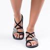 Женские сандалии Flip Flop Лето 2024 Женские туфли на плоской подошве с перекрестными ремешками Женские повседневные женские швейные мужские пляжные туфли большого размера 44