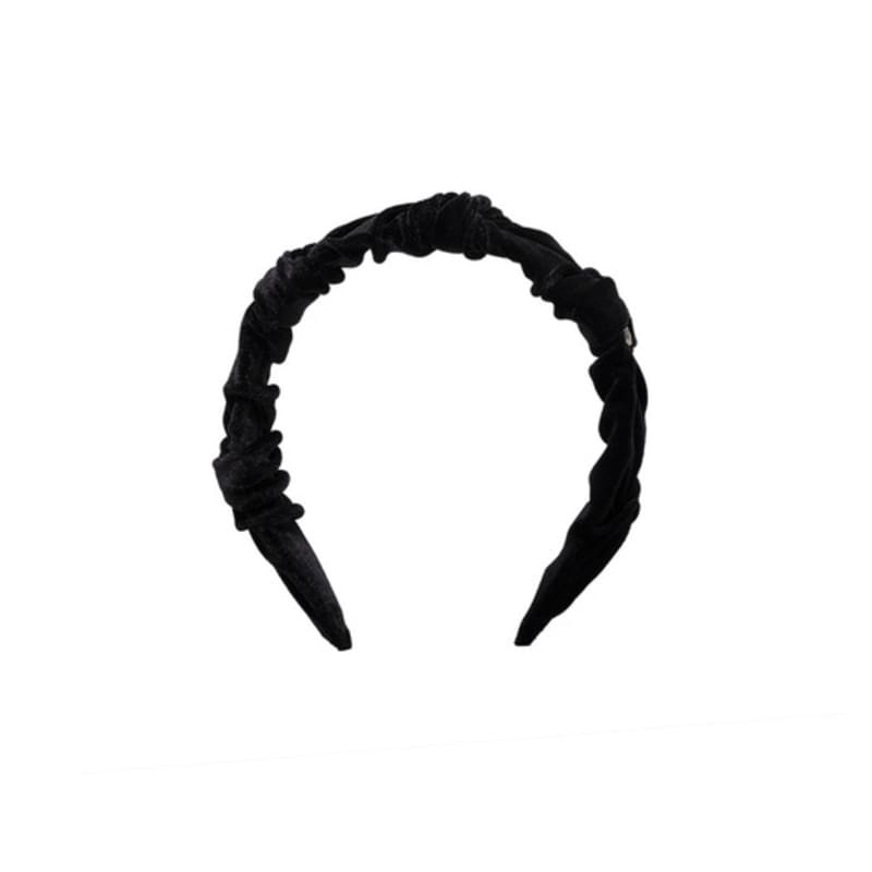 Коричневая шляпа [повязка на голову] Черный - Бархат