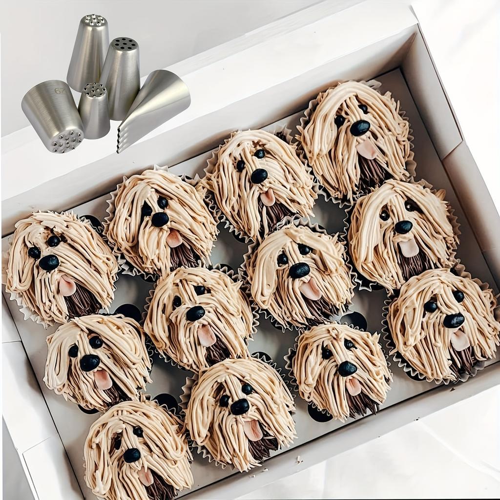 5 шт. Насадки для печенья Металлические Насадки для крема Декоративные Наборы Кондитерские инструменты Нержавеющая сталь Кондитерские насадки Насадки для глазури Насадки для капкейков Инструменты для десерта Новые