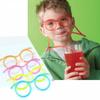 1PCS Practical Jokes Fun Soft Plastic Straw Funny Glasses Drinking Toys Party Joke Kids Baby Birthday Party Toys