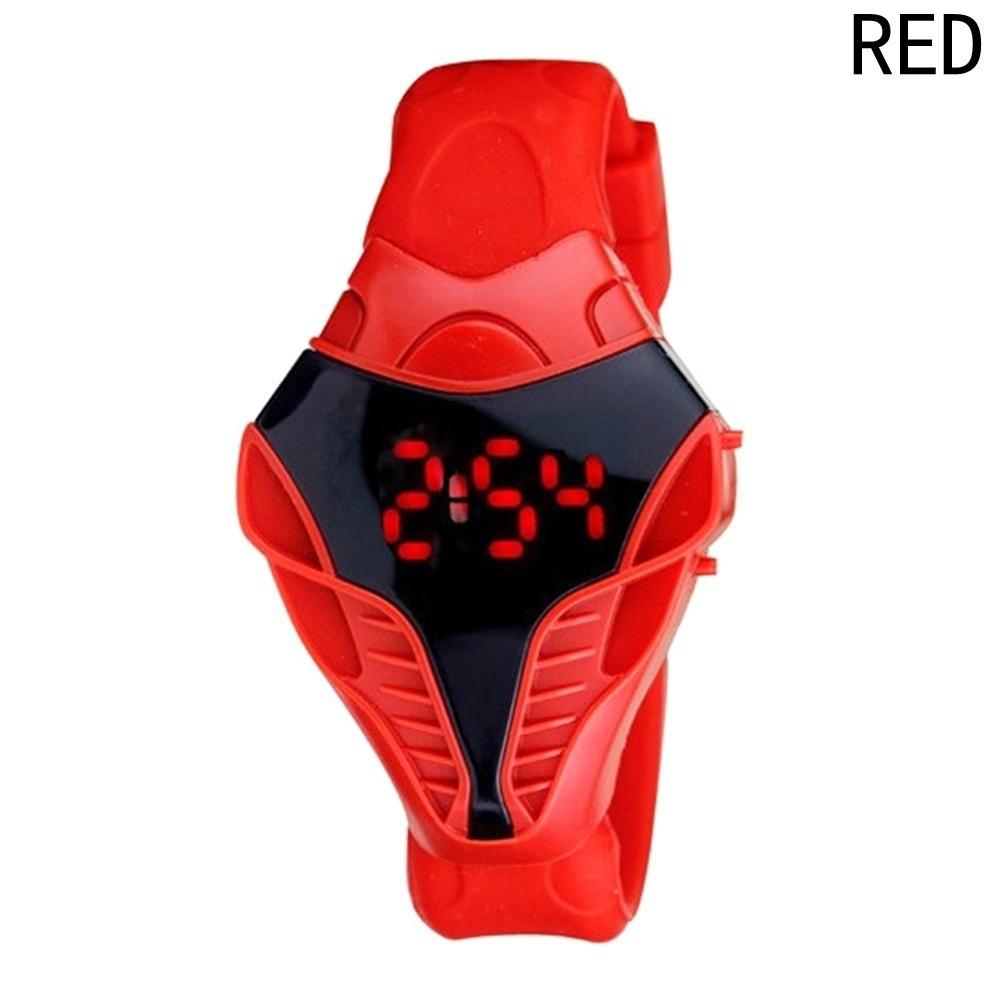 Горячий стиль, светодиодные военные часы, мужские часы, красочные силиконовые треугольные спортивные наручные часы со змеиной головой, рука